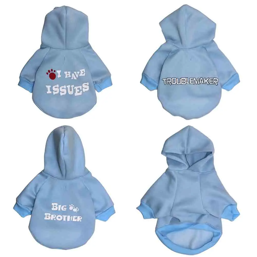 Warm Dog Clothes Winter New Blue Printed Letter Sweater Hoodie Coat Jacket Sweater Teddy Chihuahua Fighting Pet Clothes
Warm Dog Clothes Winter New Blue Printed Letter Sweater Hoodie Coat Jacket Sweater Teddy Chihuahua Fighting Pet Clothes