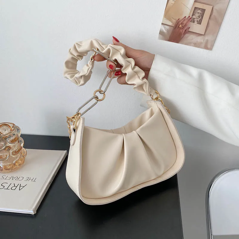 Fashion Pleated Chain Shoulder Bags for Women 2021 Beaded Pu Leather Luxury Brand Designer Handbags Female Travel Crossbody Bag
Fashion Pleated Chain Shoulder Bags for Women 2021 Beaded Pu Leather Luxury Brand Designer Handbags Female Travel Crossbody Bag