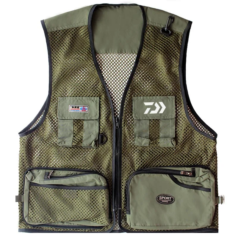 Summer Fishing Vest Breathable Mesh Grid Photographer Jacket Multi-Pockets Outdoors Hiking Fishing Hunting Vests
Summer Fishing Vest Breathable Mesh Grid Photographer Jacket Multi-Pockets Outdoors Hiking Fishing Hunting Vests