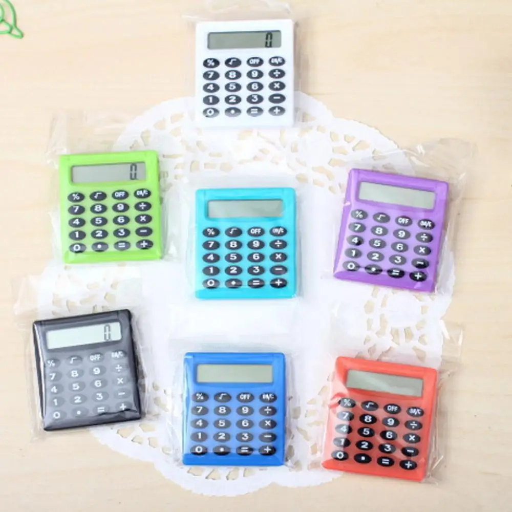 

Cartoon Pocket Mini Calculator Handheld Pocket Type Coin Batteries Calculator Carry Extras Calculadoras School Office Supplies