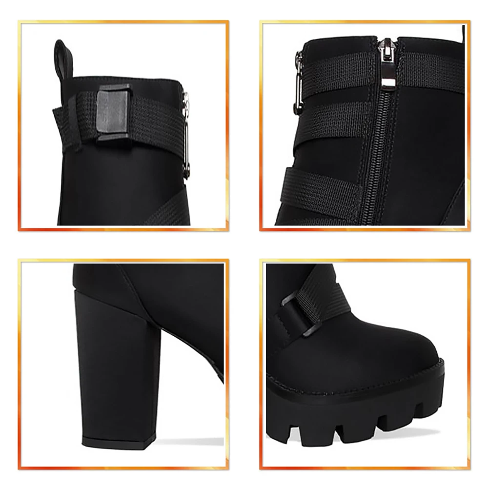 WETKISS Women Ankle Booties 12cm Chunky High Heel Platform Sexy Zip Lady Heighten Shoes Female Winter Boots Black Big Size 36-43
WETKISS Women Ankle Booties 12cm Chunky High Heel Platform Sexy Zip Lady Heighten Shoes Female Winter Boots Black Big Size 36-43