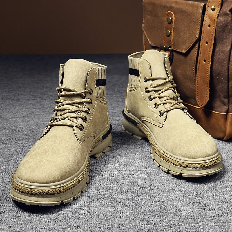 Men Shoes Outdoor Classic Boots Men Lace Up Non-Slip High Top Shoes Men Good Quality Sneakers Boots Winter And Autumn
Men Shoes Outdoor Classic Boots Men Lace Up Non-Slip High Top Shoes Men Good Quality Sneakers Boots Winter And Autumn