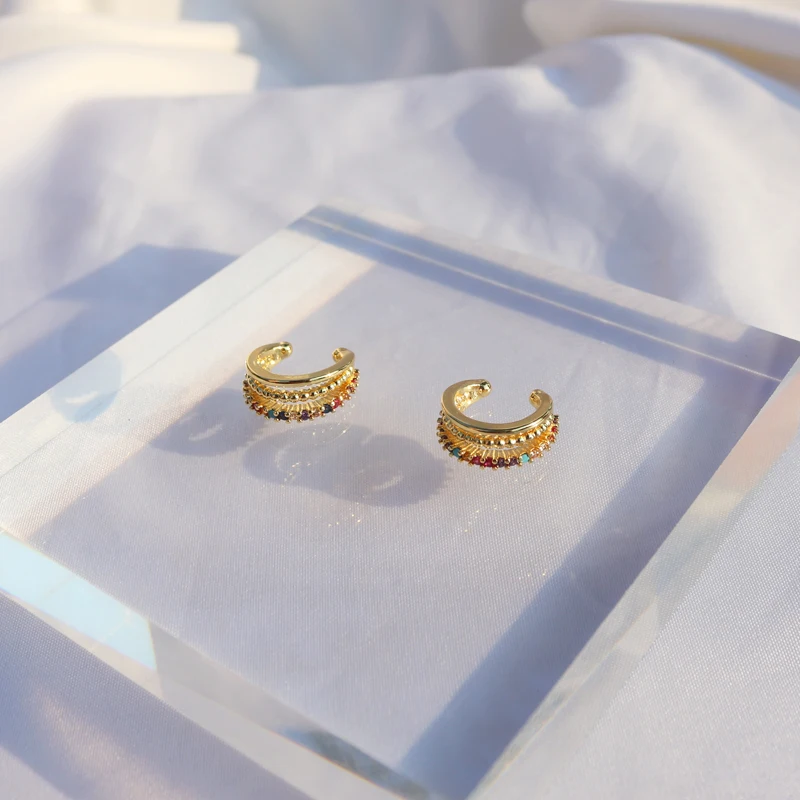 Korean Fashion Rainbow Ear Cuff Set Earring for Women Gold Earcuffs Stackable Cartilage Clip on Earrings No Pierced Punk Jewelry
Korean Fashion Rainbow Ear Cuff Set Earring for Women Gold Earcuffs Stackable Cartilage Clip on Earrings No Pierced Punk Jewelry