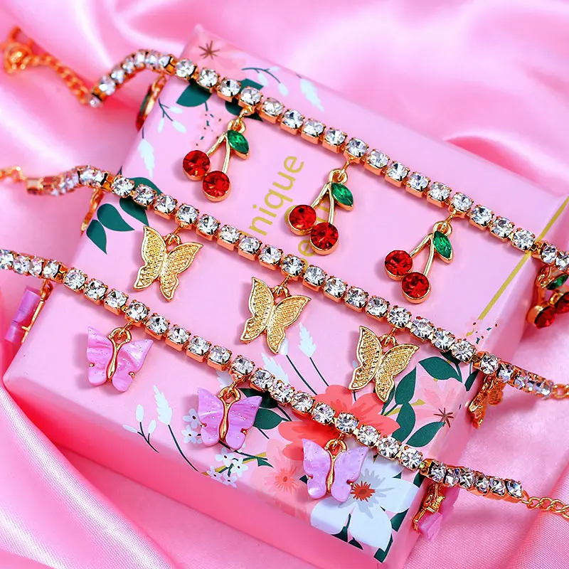 Caraquet 2021 Iced Out Crystal Butterfly Anklets for Women Bling Rhinestone Chain Ankle Bracelet Beach Barefoot Female Jewelry
Caraquet 2021 Iced Out Crystal Butterfly Anklets for Women Bling Rhinestone Chain Ankle Bracelet Beach Barefoot Female Jewelry