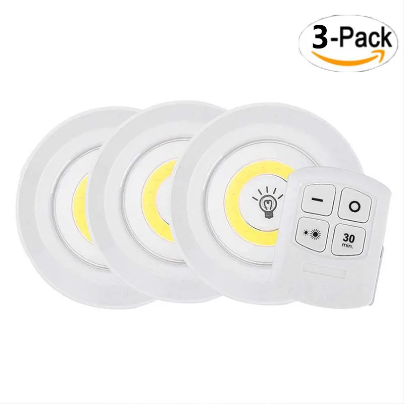 3Pcs Dimmable LED Under Cabinet Light With Remote Control Light Stick-On Touch Tap Lamp Wardrobe Lights Cabinet Puck Closets
3Pcs Dimmable LED Under Cabinet Light With Remote Control Light Stick-On Touch Tap Lamp Wardrobe Lights Cabinet Puck Closets