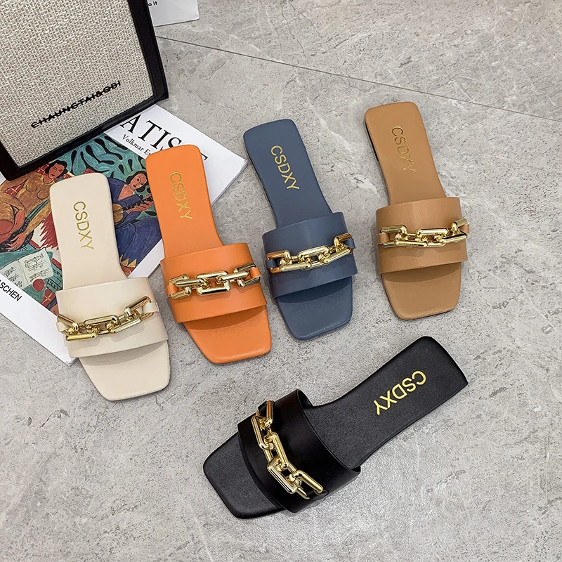Outdoor women's slippers New summer 2021 Women sandals fashion Chain decoration Flat bottom Retro Rome Beach shoes 42 yards
Outdoor women's slippers New summer 2021 Women sandals fashion Chain decoration Flat bottom Retro Rome Beach shoes 42 yards