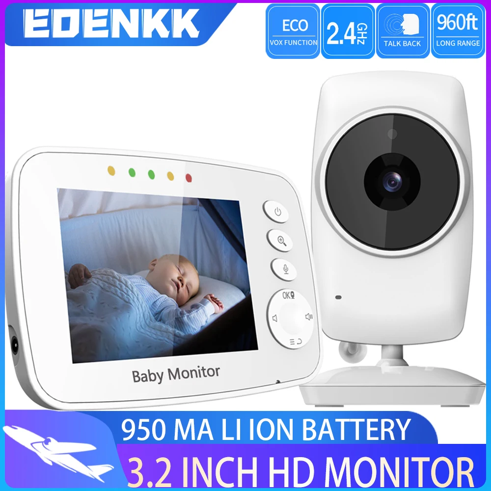 Video Baby Monitor with Camera and Audio, Remote Pan Tilt Zoom, EOENKK Monitor Camera 3.2-Inch LCD Screen, Infrared Night Vision
Video Baby Monitor with Camera and Audio, Remote Pan Tilt Zoom, EOENKK Monitor Camera 3.2-Inch LCD Screen, Infrared Night Vision