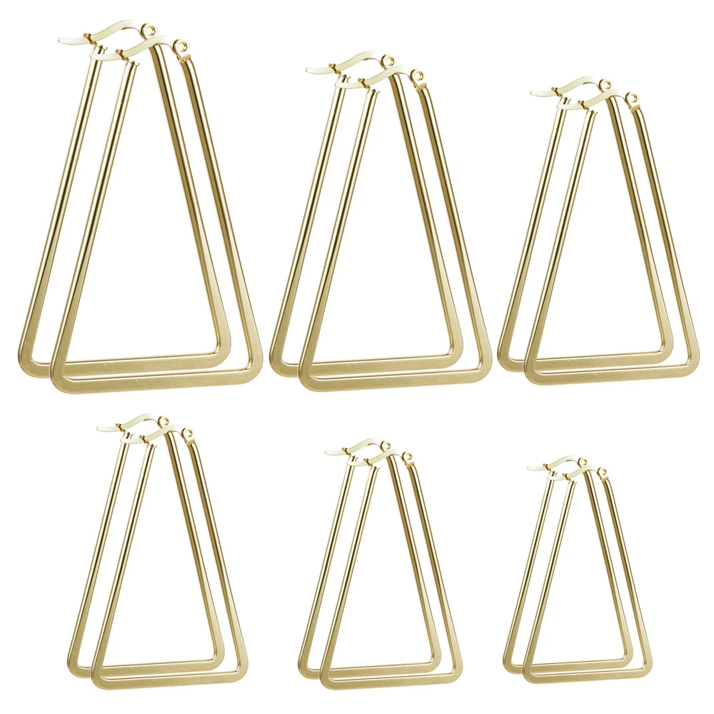 13/23/33/43/53/63 MM Stainless Steel Triangle Big/Small Hoop Earrings for Women Girls Gifts Hiphop Piercing Hanging Earings
13/23/33/43/53/63 MM Stainless Steel Triangle Big/Small Hoop Earrings for Women Girls Gifts Hiphop Piercing Hanging Earings