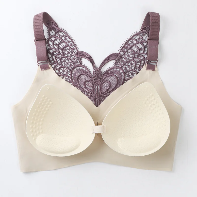 Sexy Lingerie Bra Plus Size Wire Free Backless Push Up Fashion Butterfly Hollow Fitness Sport Underwear Nylon Solid Wholesale
Sexy Lingerie Bra Plus Size Wire Free Backless Push Up Fashion Butterfly Hollow Fitness Sport Underwear Nylon Solid Wholesale