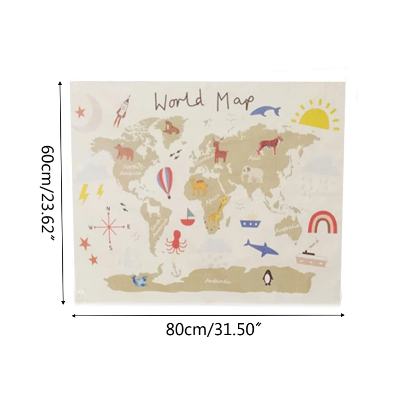 Nordic Educational Kids Room World Map Art Canvas Wall Hanging Painting Picture 
Nordic Educational Kids Room World Map Art Canvas Wall Hanging Painting Picture