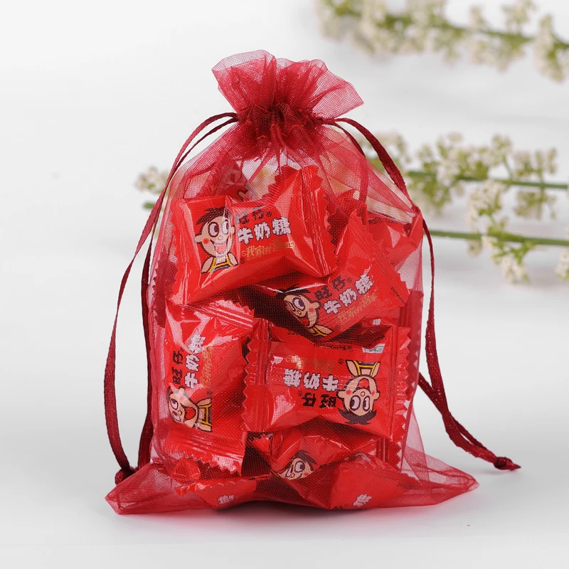 Tulle Gift Bags 100pcs/Lot 10x15cm Cheap Organza Bags Small Candy Bags For Wedding Favors And Gifts Can Customized Logo
Tulle Gift Bags 100pcs/Lot 10x15cm Cheap Organza Bags Small Candy Bags For Wedding Favors And Gifts Can Customized Logo