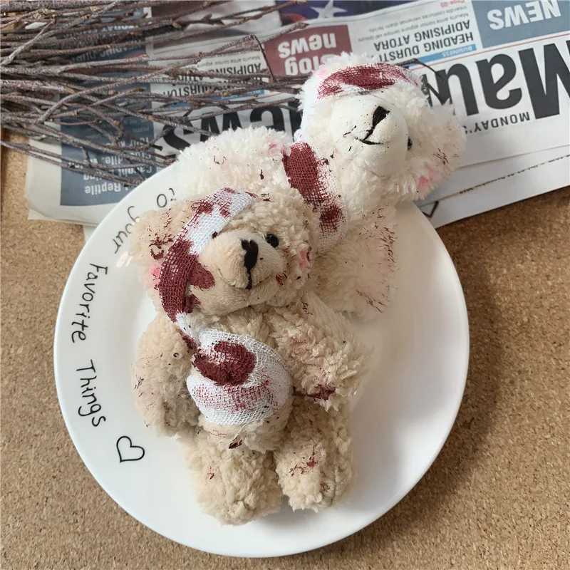 New 11cm Injured Bear Keychains Doll Childlike Cute Bag Pendant Bear Keychain Toy For Women Girls Car Bag Fashion Accessories
New 11cm Injured Bear Keychains Doll Childlike Cute Bag Pendant Bear Keychain Toy For Women Girls Car Bag Fashion Accessories