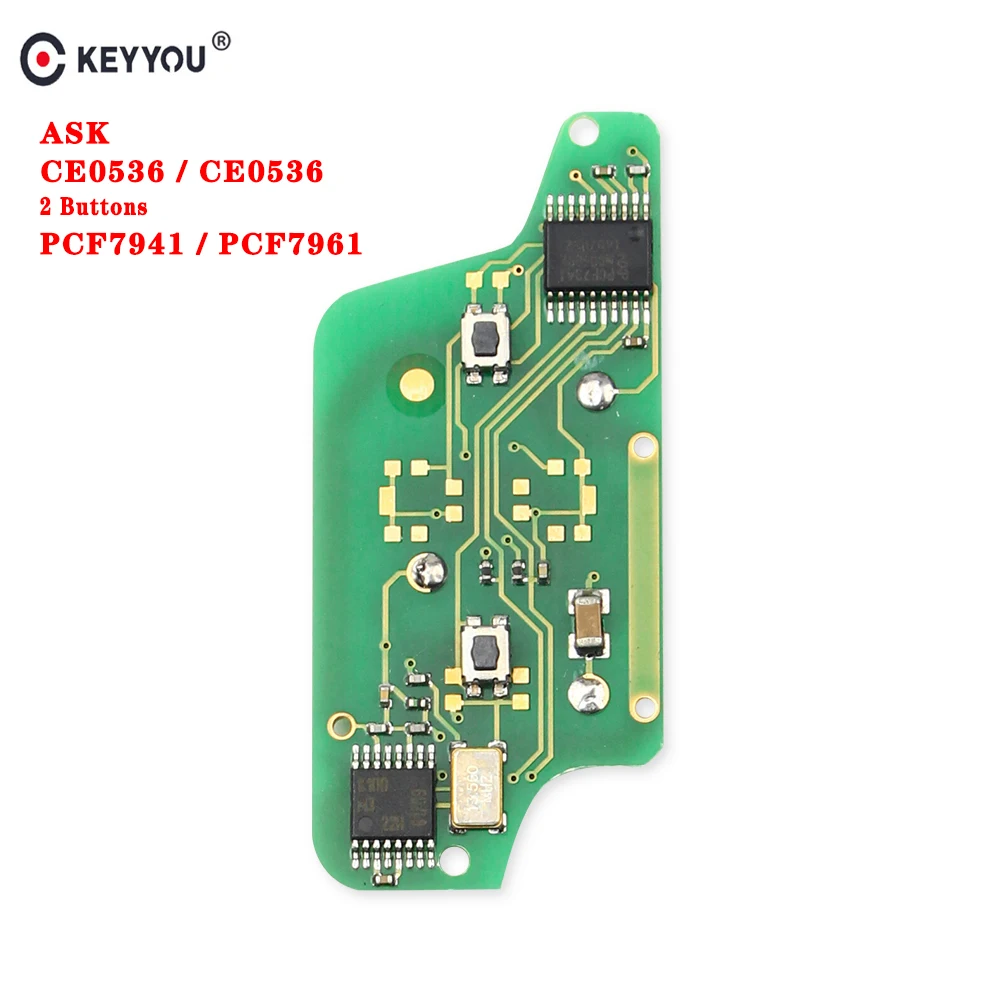 KEYYOU спросить ключи электронных плат 2 кнопки CE0523 Ce0536 для Peugeot 207 208 307 308 408 CITROEN C2 C3 C4