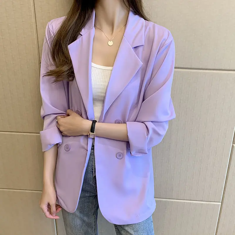 Blazers Women Spring Office Elegant Mature Delicate Popular Double Breasted Suit Tops Female Notched Solid Stylish Classic Work
Blazers Women Spring Office Elegant Mature Delicate Popular Double Breasted Suit Tops Female Notched Solid Stylish Classic Work