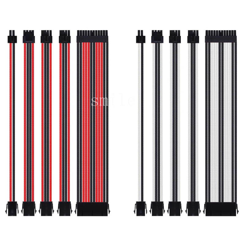 18AWG AT X Extension Sleeved Cable Kit ATX24Pin/EPS 4+4Pin/PCI-E 8Pin/PCI-E 6Pin Female to Male PSU Extension Power Cord
18AWG AT X Extension Sleeved Cable Kit ATX24Pin/EPS 4+4Pin/PCI-E 8Pin/PCI-E 6Pin Female to Male PSU Extension Power Cord
