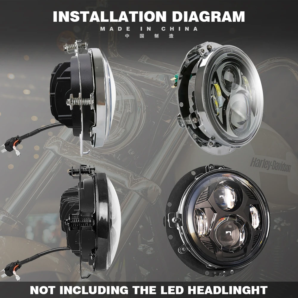 7 Inch Black/Chrome Round LED Headlight Adapter Mounting Ring Bracket for Touring Softail FLD
7 Inch Black/Chrome Round LED Headlight Adapter Mounting Ring Bracket for Touring Softail FLD