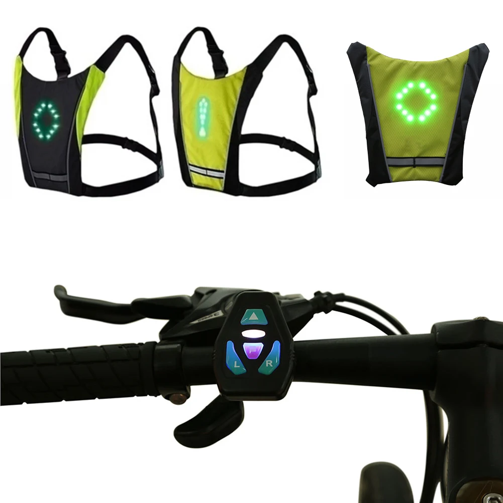 New 2021 30LED Turn Signal Vest LED Reflective Vest Warning MTB Bike Turn Signal Light Safety Vest With Direction Remote
New 2021 30LED Turn Signal Vest LED Reflective Vest Warning MTB Bike Turn Signal Light Safety Vest With Direction Remote