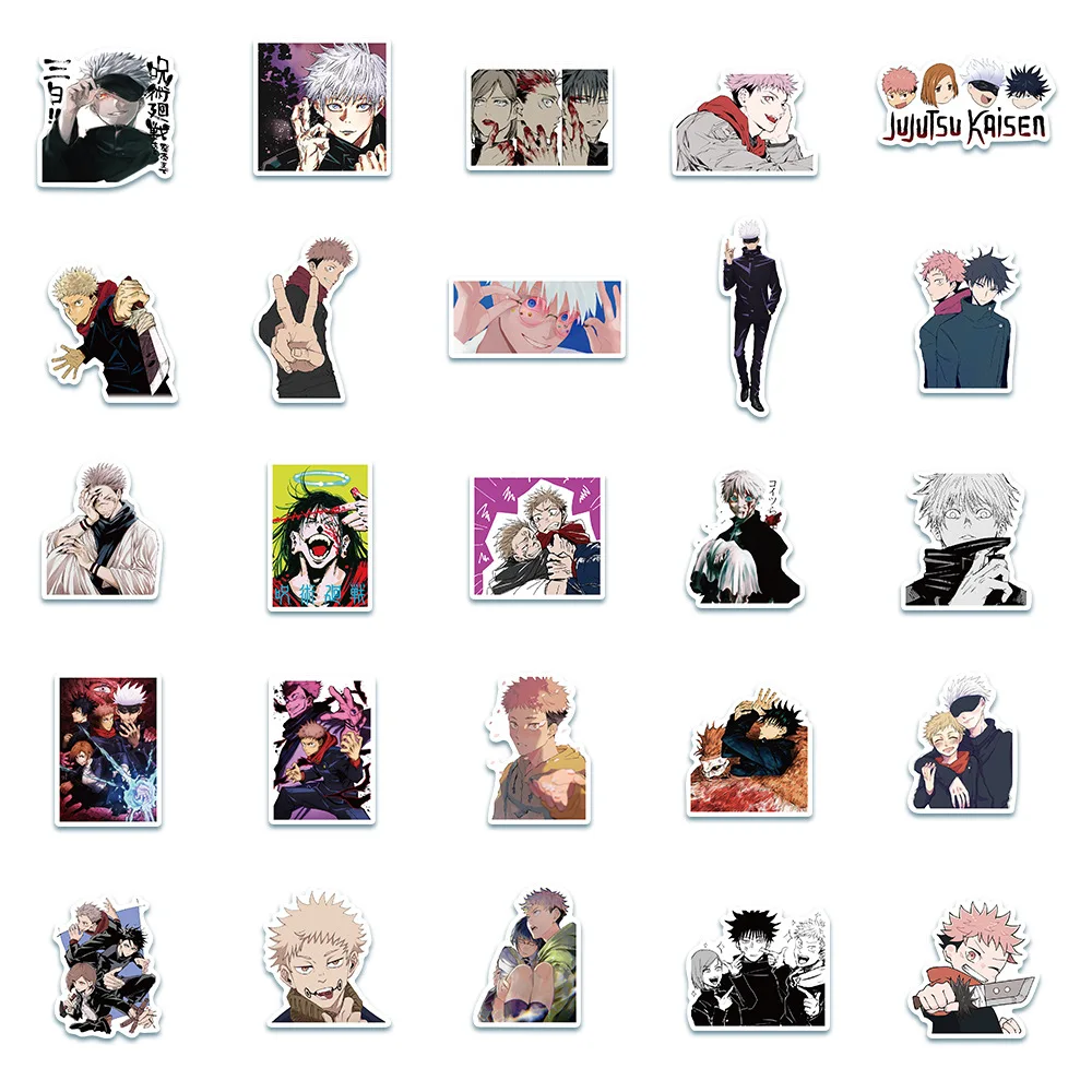 10/30/50pcs Jujutsu Kaisen Anime Sticker Cartoon Decal Stickers for Skateboard Motorcycle Scrapbooking Laptop Snowboard Luggage
10/30/50pcs Jujutsu Kaisen Anime Sticker Cartoon Decal Stickers for Skateboard Motorcycle Scrapbooking Laptop Snowboard Luggage