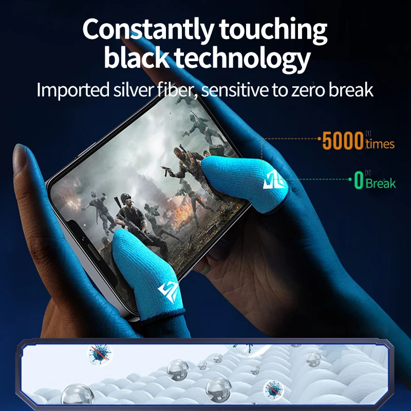 Gaming Mobile Phone Sweat-Proof Finger Cover Fingertip Gloves Game Non-slip Touch Screen Thumb Fingertip Sleeves
Gaming Mobile Phone Sweat-Proof Finger Cover Fingertip Gloves Game Non-slip Touch Screen Thumb Fingertip Sleeves