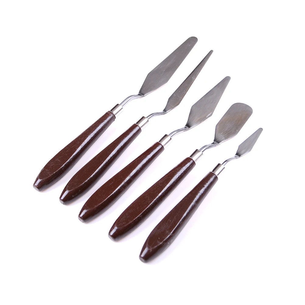 5Pcs Hot Stainless Steel Mixed Palette Scraper Set Spatula Blade For Artist Oil Painting Tools Knife
5Pcs Hot Stainless Steel Mixed Palette Scraper Set Spatula Blade For Artist Oil Painting Tools Knife