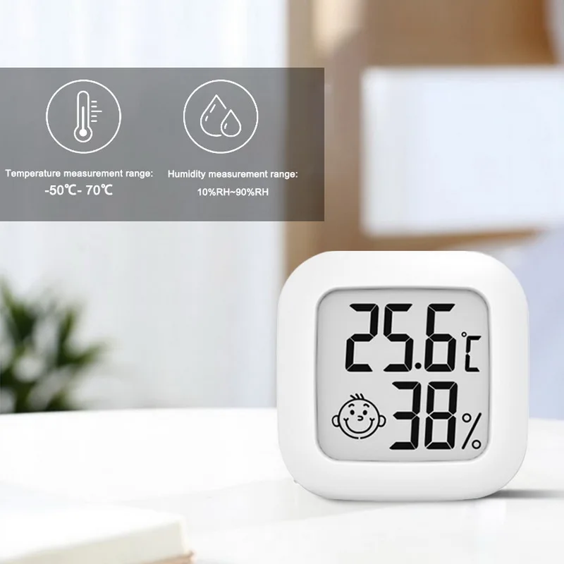 White Thermometer LCD Digital Temperature Mini Indoor Thermometer Room Hygrometer Gauge Sensor Humidity Meter
White Thermometer LCD Digital Temperature Mini Indoor Thermometer Room Hygrometer Gauge Sensor Humidity Meter