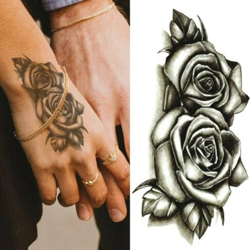 1pcs Black Temporary Tattoo Black Double Rose Fake Body Art Stickers Waterproof Ladies Men Tatoo for Arms Legs Gift
1pcs Black Temporary Tattoo Black Double Rose Fake Body Art Stickers Waterproof Ladies Men Tatoo for Arms Legs Gift