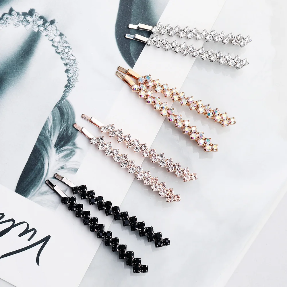 2pcs/set Crystal Rhinestone Hair Clip For Women Elegant Korean Design Snap Barrette Stick Hairpin Hair Styling Accessories
2pcs/set Crystal Rhinestone Hair Clip For Women Elegant Korean Design Snap Barrette Stick Hairpin Hair Styling Accessories