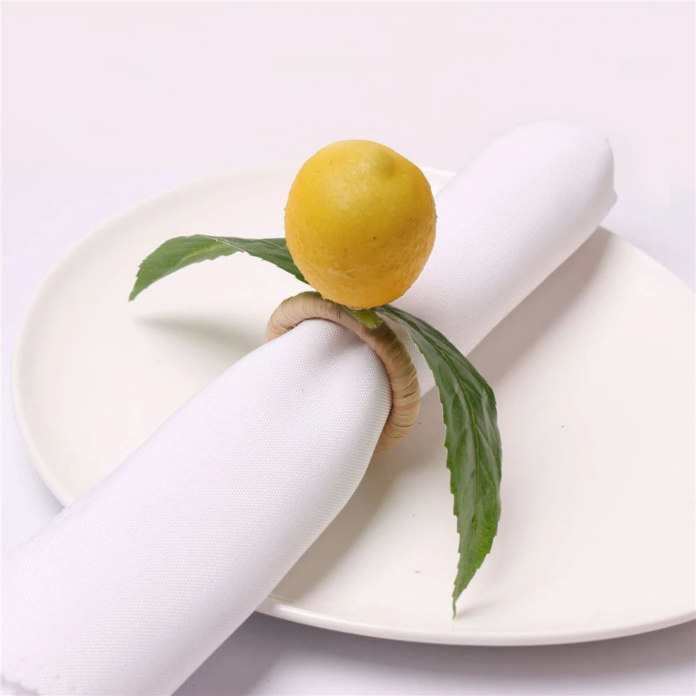 6PCS/Fruit series simulation lemon napkin ring table setting for cocktail parties, western food and holiday accessories
6PCS/Fruit series simulation lemon napkin ring table setting for cocktail parties, western food and holiday accessories