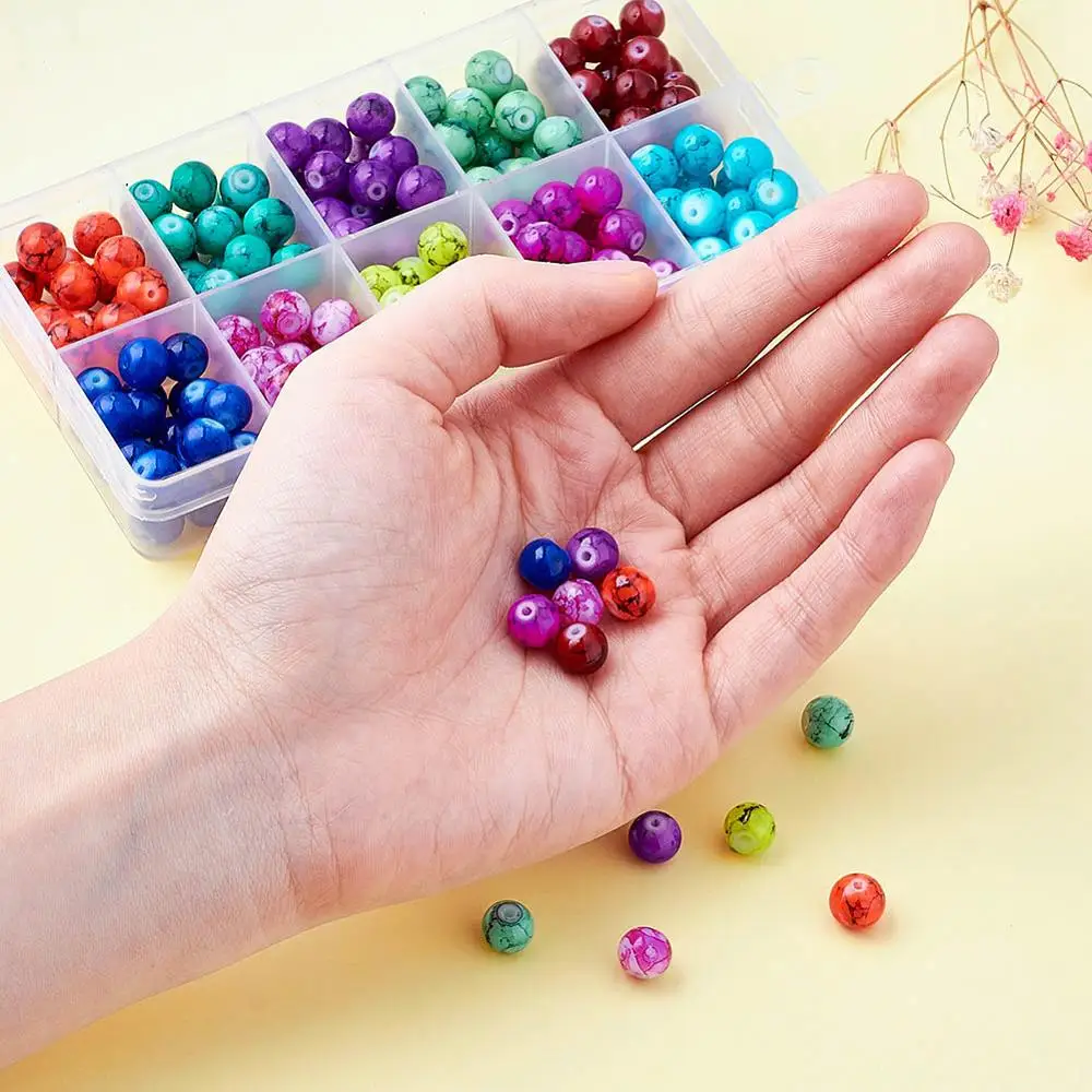 1box Round Drawbench Glass Beads Mixed Color 8mm For Bracelet Necklace DIY Handmade Making
1box Round Drawbench Glass Beads Mixed Color 8mm For Bracelet Necklace DIY Handmade Making