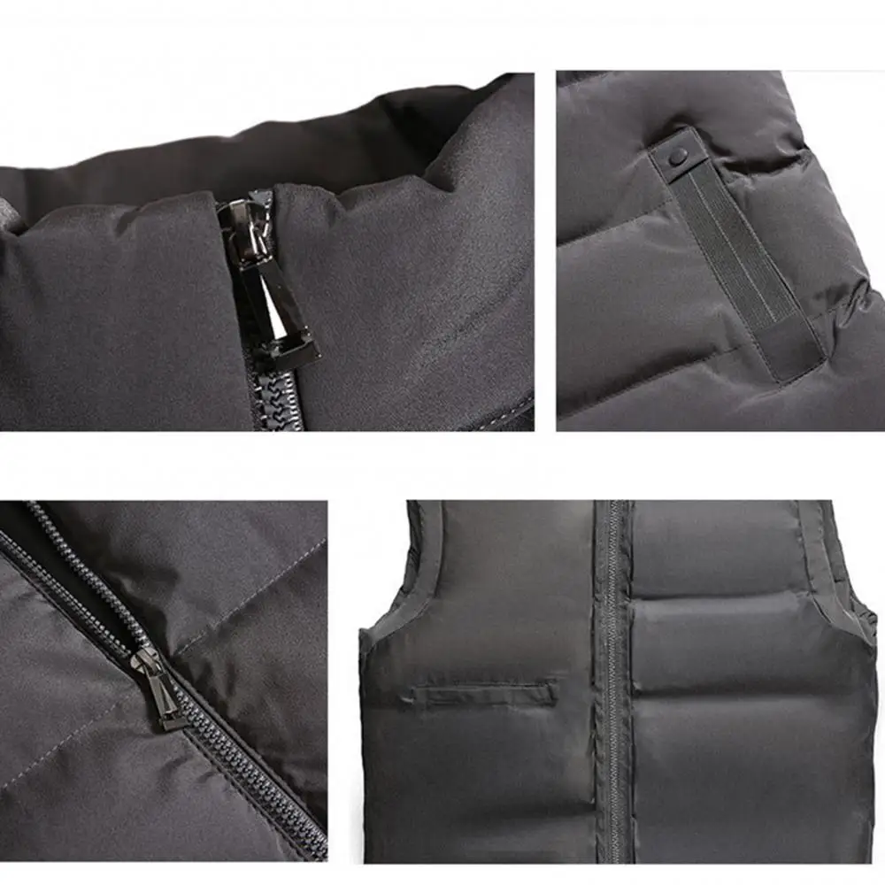 2021 Male Cotton Warm Sleeveless Vest Coats Casual Men Winter Stand Collar Pocket Zipper Vest Plus Size Thick Warm Waistcoat
2021 Male Cotton Warm Sleeveless Vest Coats Casual Men Winter Stand Collar Pocket Zipper Vest Plus Size Thick Warm Waistcoat