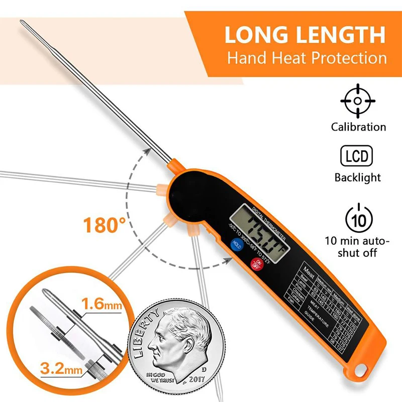 Digital Kitchen Food Thermometer For Meat Water Milk Cooking Food Probe BBQ Electronic Oven Thermometer Kitchen Tools
Digital Kitchen Food Thermometer For Meat Water Milk Cooking Food Probe BBQ Electronic Oven Thermometer Kitchen Tools