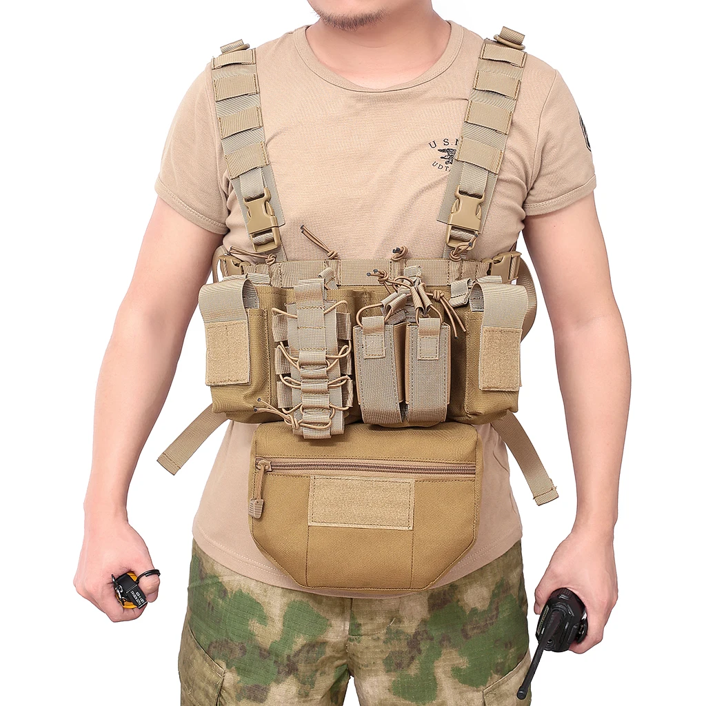 

Military Army Tactical Vest Combat Chest Rig Molle Magazine Pouches Carrier Outdoor Hunting Vest Airsoft Paintball Equipment