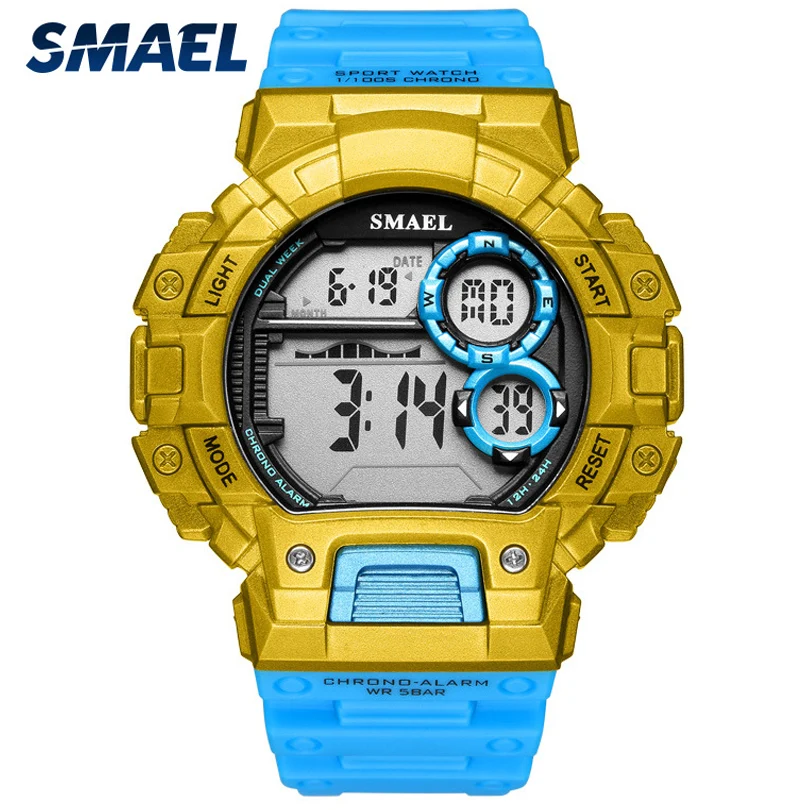 SMAEL 1443 спортивные мужские часы с будильником 5 бар водонепроницаемые военные часы светодиодный дисплей шок цифровые часы reloj hombre
SMAEL 1443 спортивные мужские часы с будильником 5 бар водонепроницаемые военные часы светодиодный дисплей шок цифровые часы reloj hombre