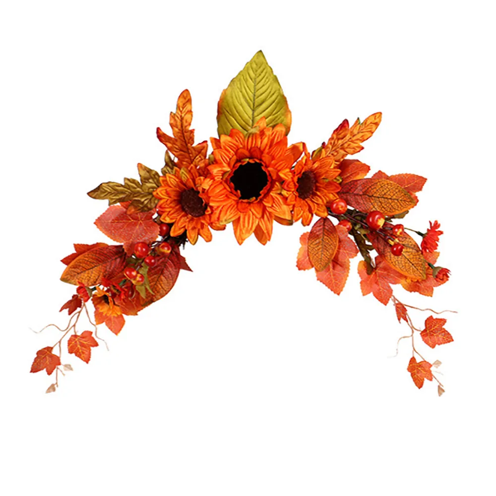 Artificial Wreath Simulation Sunflower Thanksgiving Pendant Autumn Maple Leaf Mirror Family Wedding Party Door Table Decoration
Artificial Wreath Simulation Sunflower Thanksgiving Pendant Autumn Maple Leaf Mirror Family Wedding Party Door Table Decoration