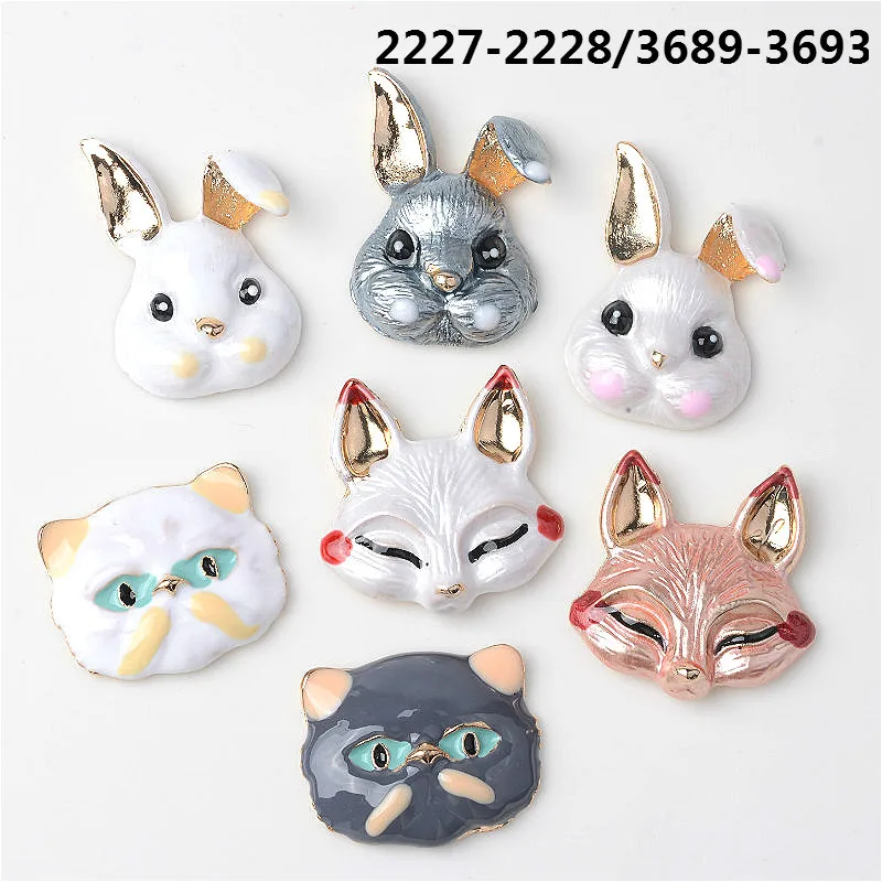 2021 new 10pcs cute cartoon rabbit fox cat head without buckle drip oil diy jewelry alloy accessories
2021 new 10pcs cute cartoon rabbit fox cat head without buckle drip oil diy jewelry alloy accessories