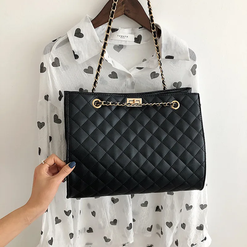 Big Tote Bags for Women Chain Crossbody Bag Diamond Lattice Shoulder Bag Female Large Leather Plaid Shopper Handbags For Women
Big Tote Bags for Women Chain Crossbody Bag Diamond Lattice Shoulder Bag Female Large Leather Plaid Shopper Handbags For Women
