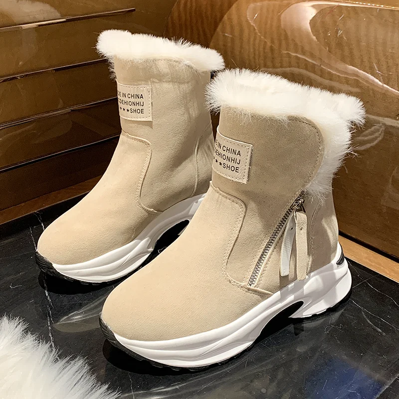 2021 New Thick-soled Zipper Thick-soled Cow Suede Ankle Boots Snow Boots Winter Ladies Casual Warm Plush Women's Boots
2021 New Thick-soled Zipper Thick-soled Cow Suede Ankle Boots Snow Boots Winter Ladies Casual Warm Plush Women's Boots
