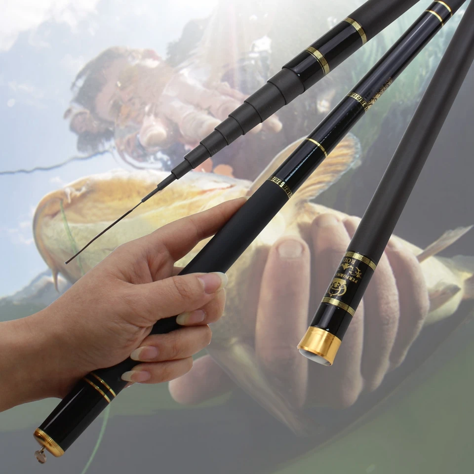 3.6M-8.1M Carbon Fiber Telescopic Fishing Rod Super Hard Ultra Light Carp Fishing Pole Stream Fishing Rod Hooks Set 
3.6M-8.1M Carbon Fiber Telescopic Fishing Rod Super Hard Ultra Light Carp Fishing Pole Stream Fishing Rod Hooks Set