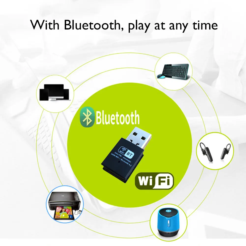 600m Dual-Band Drive-Free Usb Card 2.4g/5.8ghz Usb2.0 Dual-Band Driver Bluetooth-compatible Ethernet Wifi 2-In-1 Dongle Laptop
600m Dual-Band Drive-Free Usb Card 2.4g/5.8ghz Usb2.0 Dual-Band Driver Bluetooth-compatible Ethernet Wifi 2-In-1 Dongle Laptop