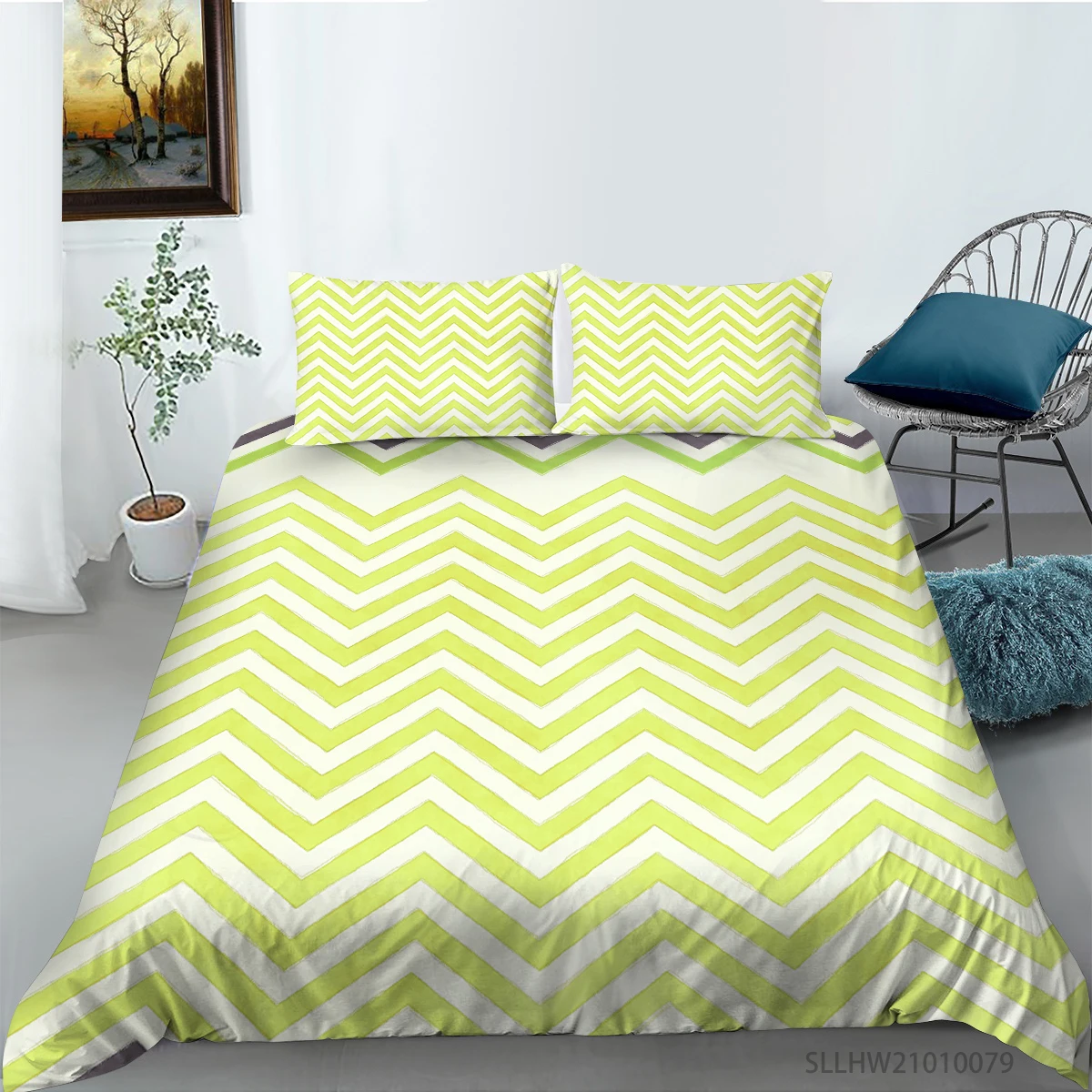 New Yellow and White Wave Pattern Printing Bedding set Duvet cover with pillowcases Home Decor 2/3pcs
New Yellow and White Wave Pattern Printing Bedding set Duvet cover with pillowcases Home Decor 2/3pcs