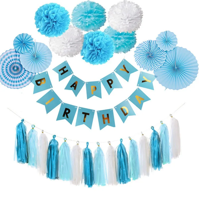 Happy Birthday Party Decorations Kids 1Set Paper Banner Children 15 Tassels Adult Favors Supplies Confetti Pompom Anniversaire
Happy Birthday Party Decorations Kids 1Set Paper Banner Children 15 Tassels Adult Favors Supplies Confetti Pompom Anniversaire