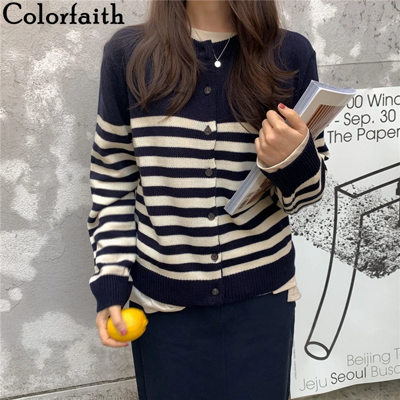 Colorfaith/Новинка 2021 года; Женский свитер; Сезон осень-зима; Модный элегантный короткий кардиган в полоску; Винтажная вязаная одежда; SWC1345JX
Colorfaith/Новинка 2021 года; Женский свитер; Сезон осень-зима; Модный элегантный короткий кардиган в полоску; Винтажная вязаная одежда; SWC1345JX