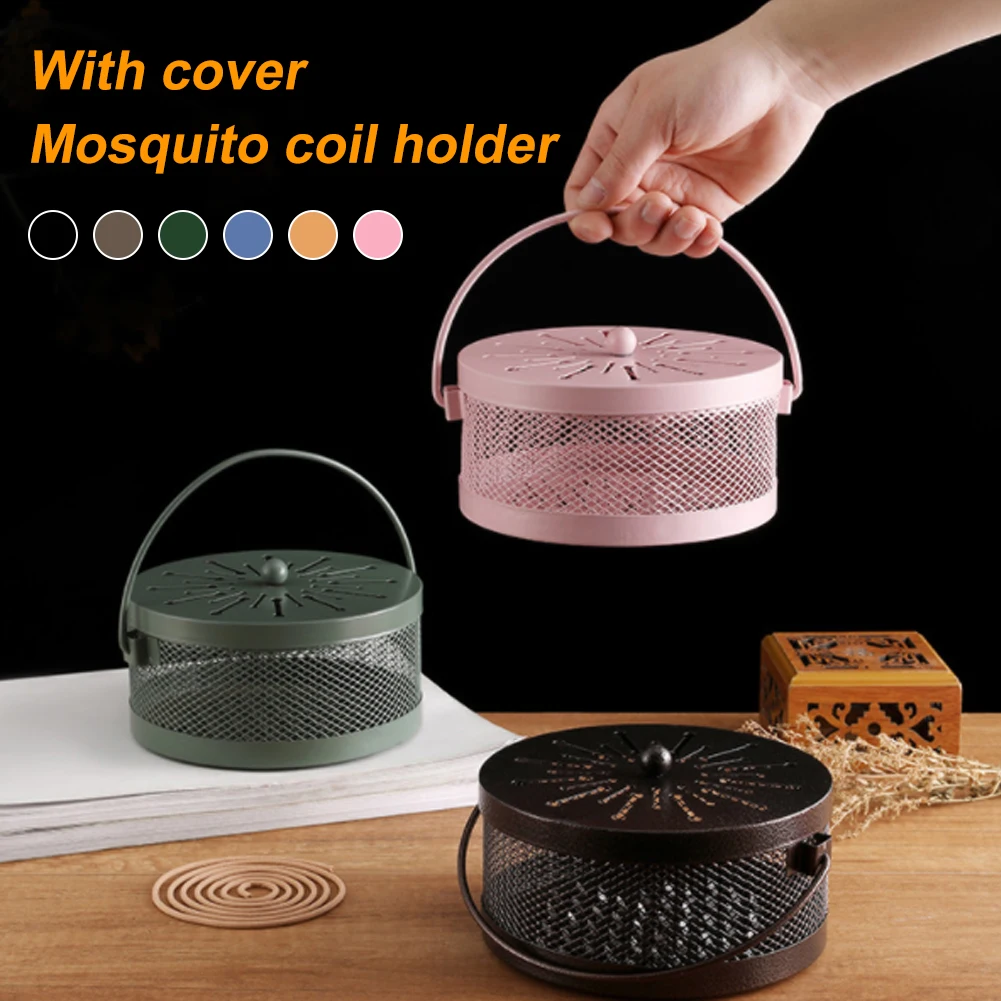 Heat Resistant With Handle Garden Out Durable Round Home Office Portable Anti Scald Wrought Iron Mosquito Coil Holder Windproof
Heat Resistant With Handle Garden Out Durable Round Home Office Portable Anti Scald Wrought Iron Mosquito Coil Holder Windproof