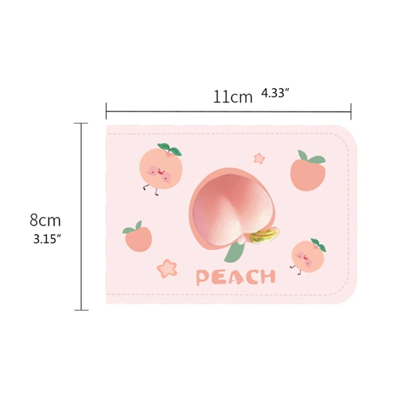 Driving License Bag Cute 3D Peach Design PU Leather Card Cover Cartoon Animal Driver License Cover for Women Girl 
Driving License Bag Cute 3D Peach Design PU Leather Card Cover Cartoon Animal Driver License Cover for Women Girl