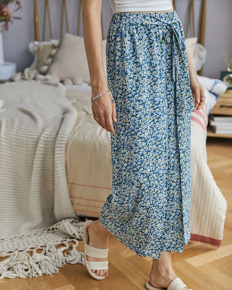 Donsignet Fashion Women's Wide-leg Pants New Summer Casual Floral Print Belt Ladies Wide-leg Pants Loose Ankle-Length Pants
Donsignet Fashion Women's Wide-leg Pants New Summer Casual Floral Print Belt Ladies Wide-leg Pants Loose Ankle-Length Pants