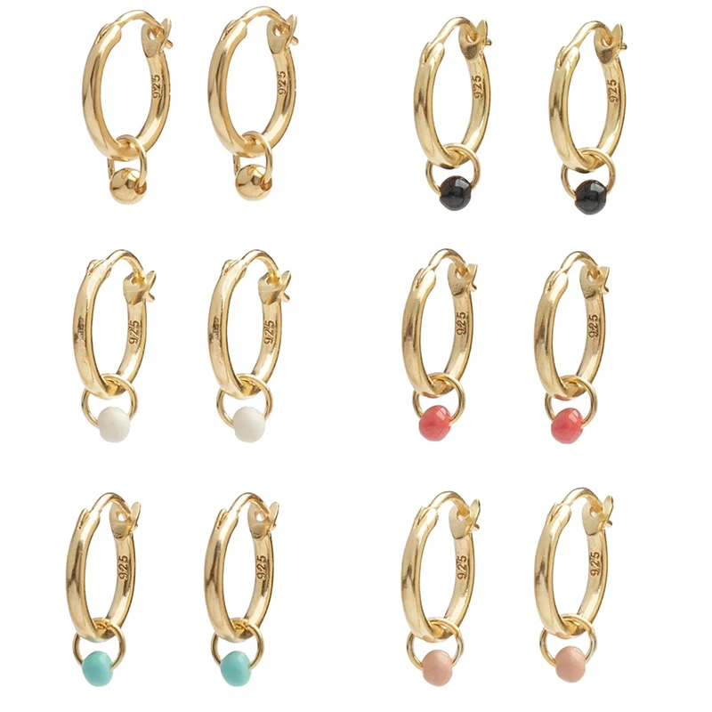 CANNER 925 Sterling Silver Gold Plated Bead Hoop Earrings for Women Piercing Huggie Round Earring 925 Silver Jewelry Accessories
CANNER 925 Sterling Silver Gold Plated Bead Hoop Earrings for Women Piercing Huggie Round Earring 925 Silver Jewelry Accessories