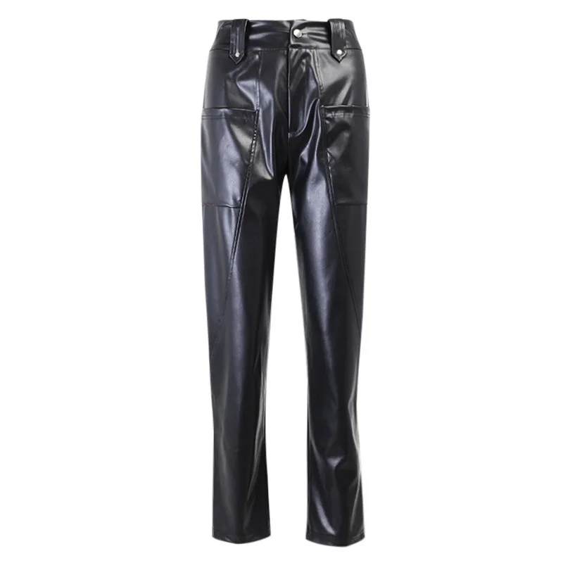 FAKUNTN Women's Leather Pants Trousers Fashion Large Pocket Design Rock Streetwear Skinny PU Leather Pants Women Trousers
FAKUNTN Women's Leather Pants Trousers Fashion Large Pocket Design Rock Streetwear Skinny PU Leather Pants Women Trousers