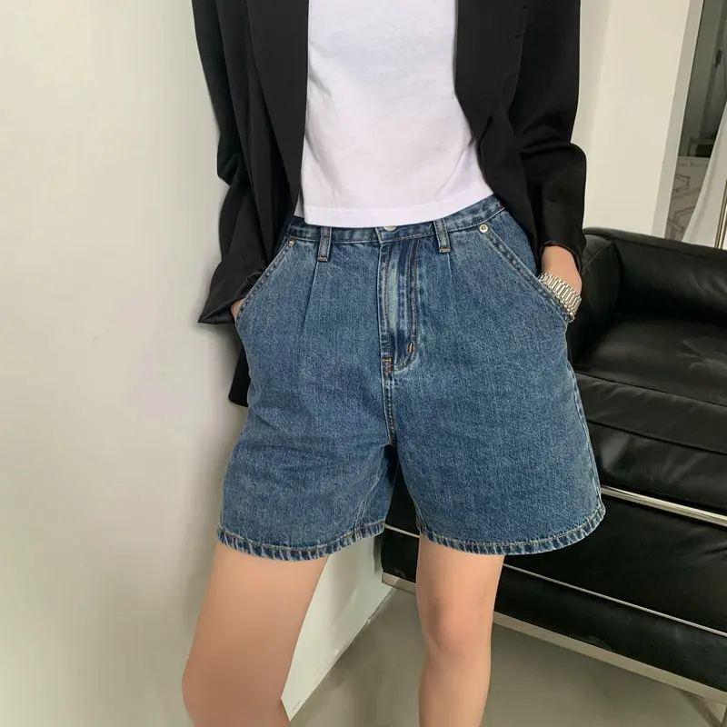 Summer Women Casual Denim Short Pant Blue Beige Black High Waist Deisgn Straight Trouser With Side Pockets Basic Streetwear
Summer Women Casual Denim Short Pant Blue Beige Black High Waist Deisgn Straight Trouser With Side Pockets Basic Streetwear