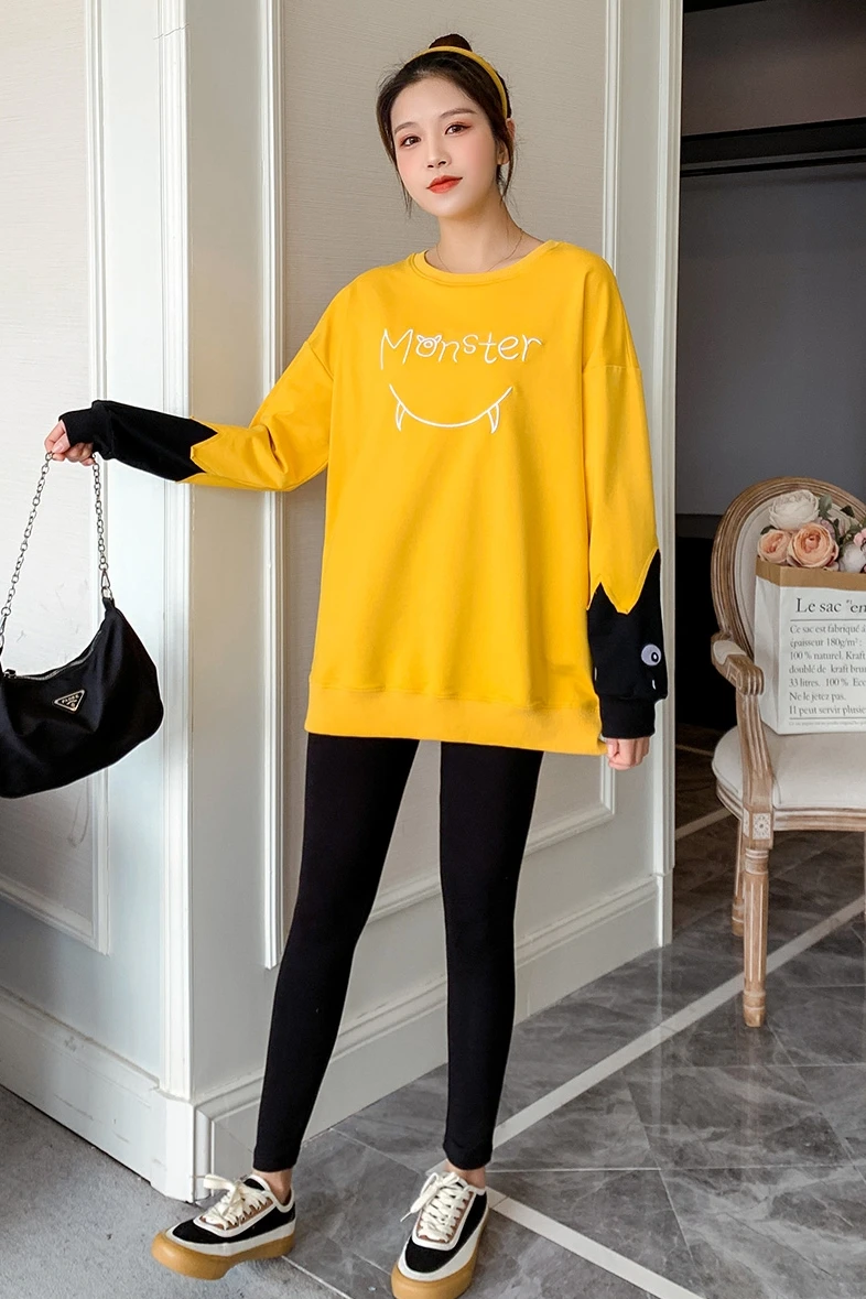 268# 2021 Autumn Korean Fashion Maternity Hoodies Large Size Loose Sweatshirt Clothes for Pregnant Women Pregnancy Tops Shirts 
268# 2021 Autumn Korean Fashion Maternity Hoodies Large Size Loose Sweatshirt Clothes for Pregnant Women Pregnancy Tops Shirts
