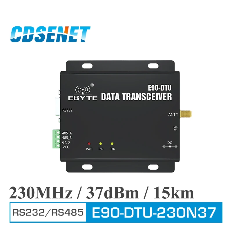 RS232 RS485 Беспроводной трансивер 230 МГц 5 ватт длинная дистанция 15 км узкополосный трансивер Радио модем E90-DTU(230N37)
RS232 RS485 Беспроводной трансивер 230 МГц 5 ватт длинная дистанция 15 км узкополосный трансивер Радио модем E90-DTU(230N37)